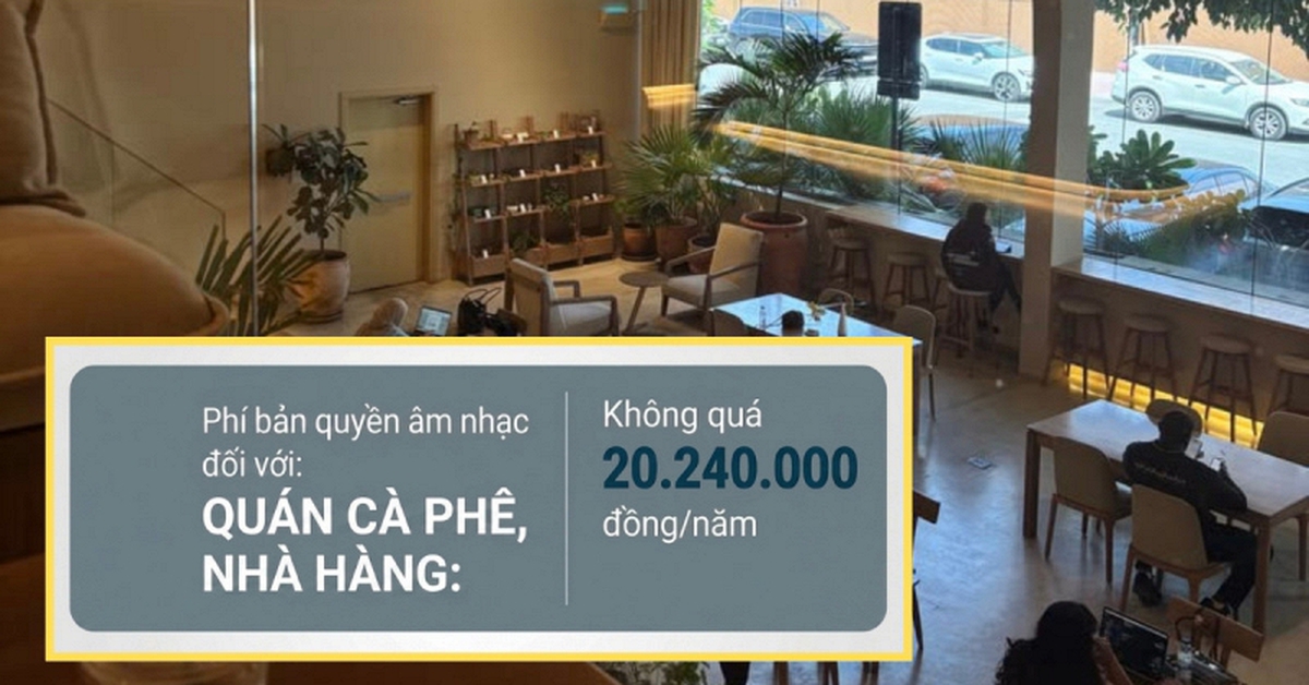 Cách tính chi phí bản quyền âm nhạc cho các quán cà phê, nhà hàng từ ngày 01/7/2026
