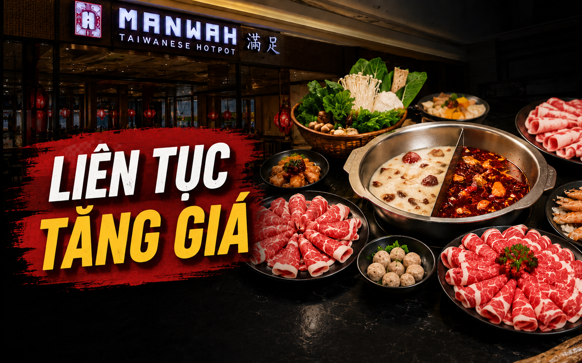 Sau chỉ nửa năm, giá buffet Manwah tăng đến 50....