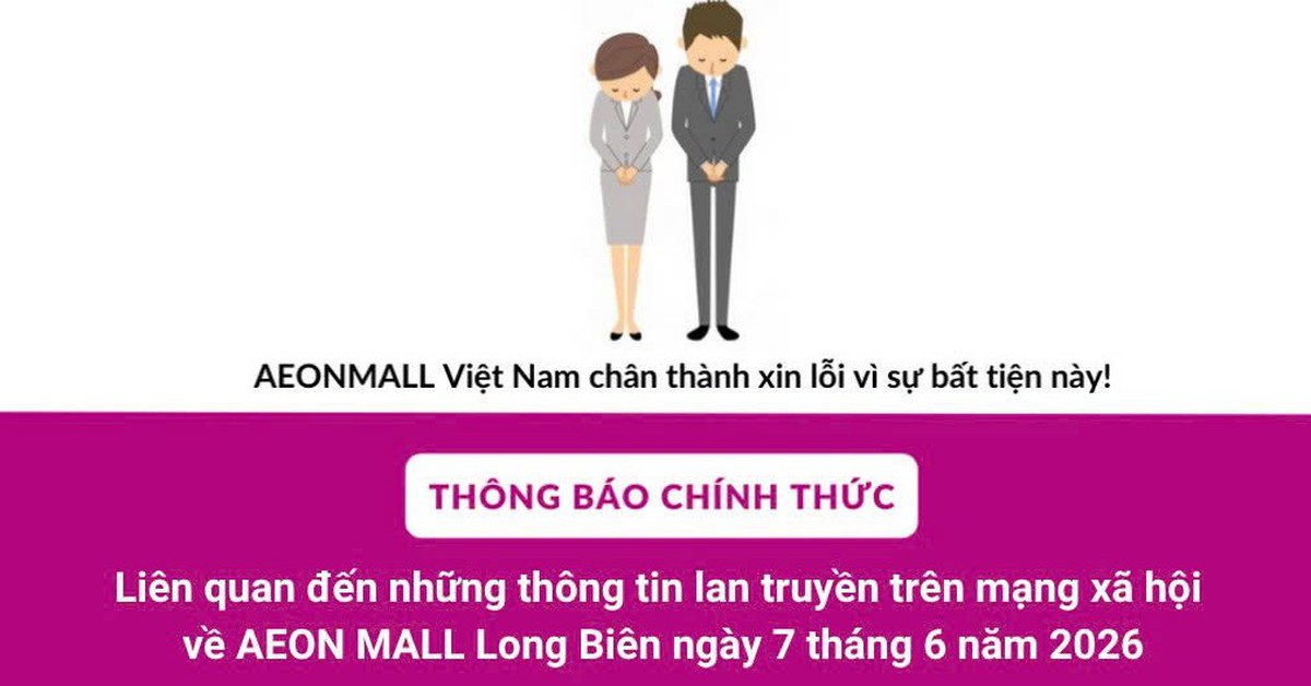 Aeon Mall xin lỗi