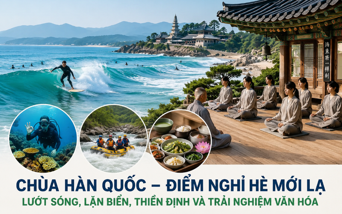 "Khóa tu mùa Hè" phiên bản Promax: Hàn Quốc biến chùa cổ thành trải nghiệm nghỉ hè, du khách đổ xô tới lướt sóng, lặn biển và sống healing