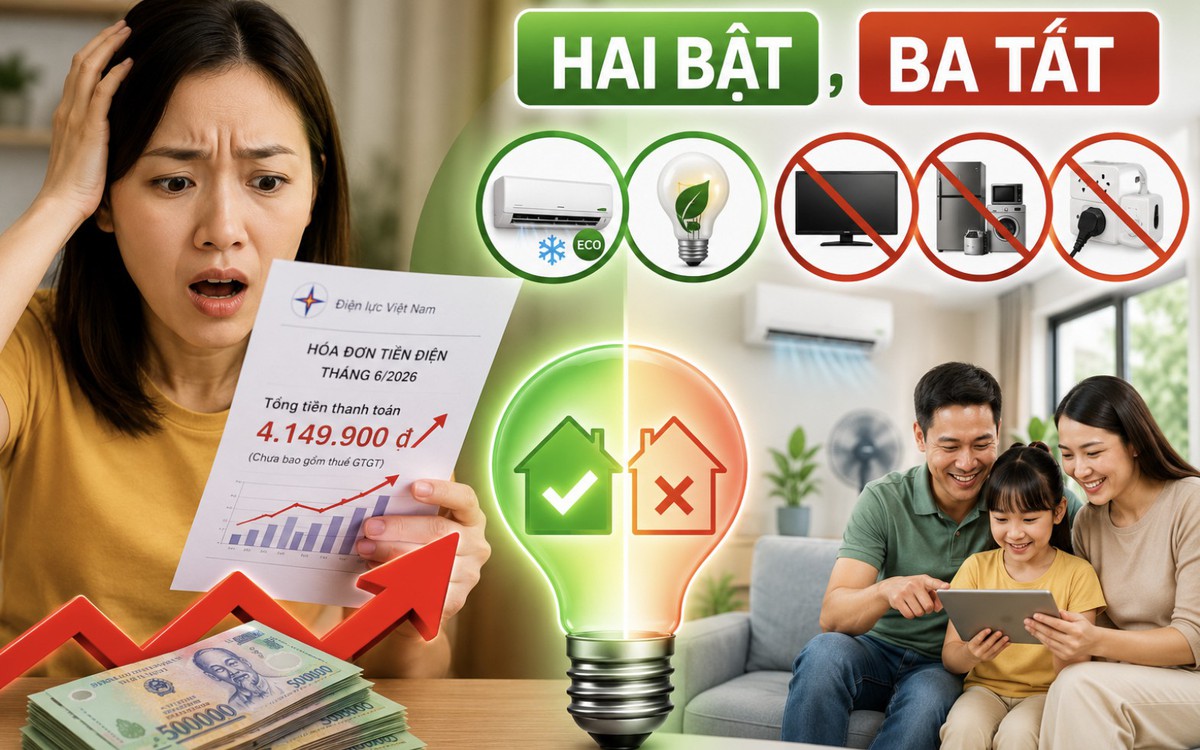 Hóa đơn tiền điện tháng 6 tăng vọt: Ngành điện khuyến nghị người dân ghi nhớ quy tắc "Hai bật, Ba tắt" để tiết kiệm chi phí