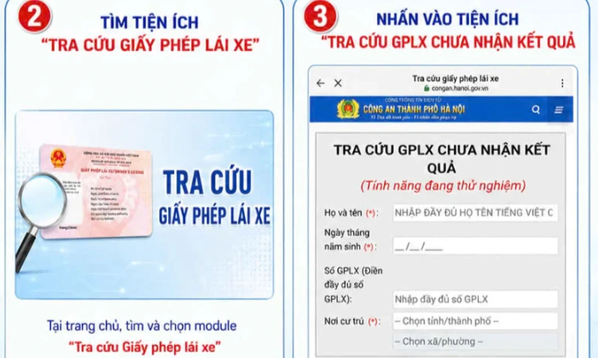 Từ 13/7, người dân ở Hà Nội có thể tự tra cứu tiến độ cấp, đổi GPLX