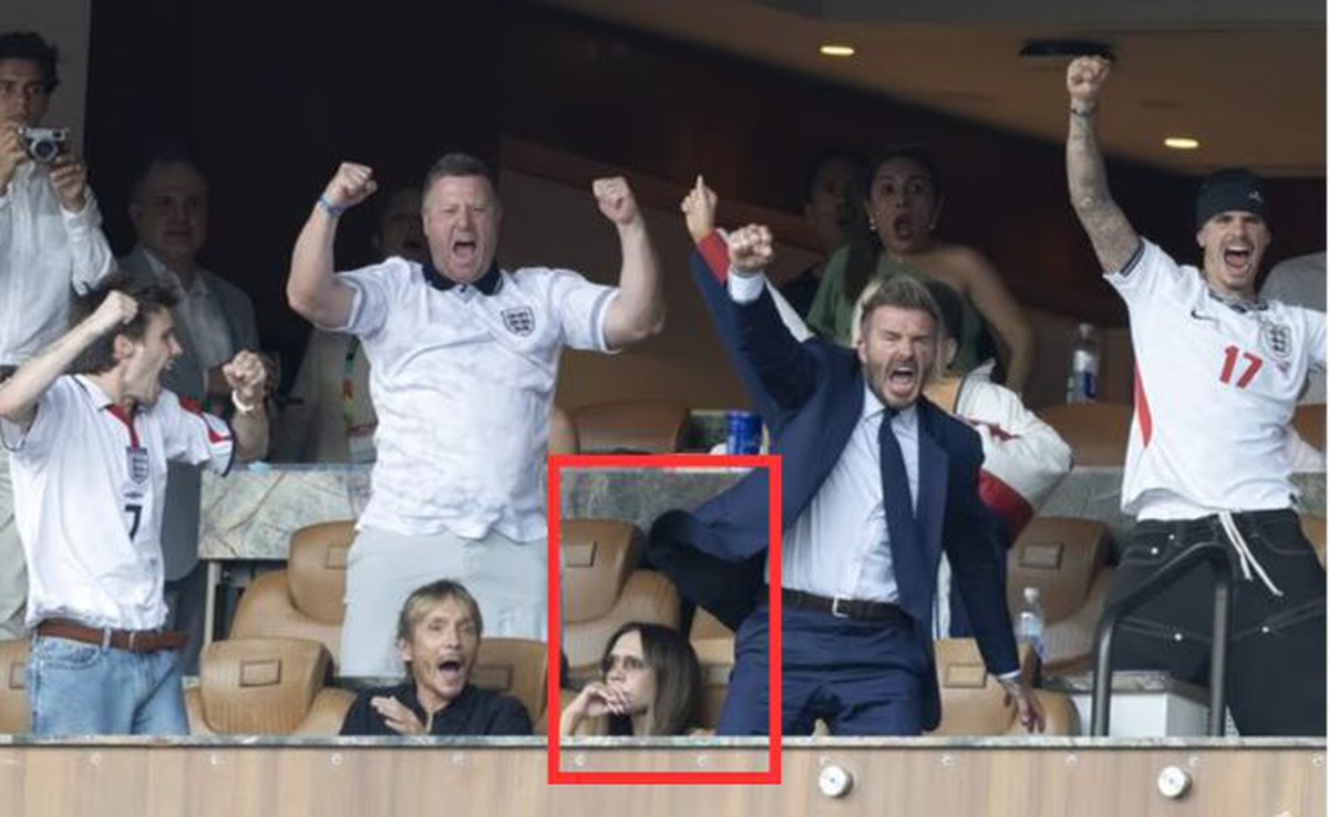 Victoria Beckham thành "meme" ở World Cup vì phản ứng gây sốc khi Bellingham ghi bàn, giữa lúc David Beckham ăn mừng cực sung