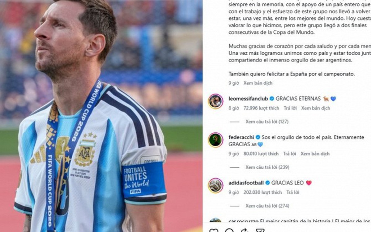 Messi lần đầu lên tiếng sau thất bại ở chung kết World Cup