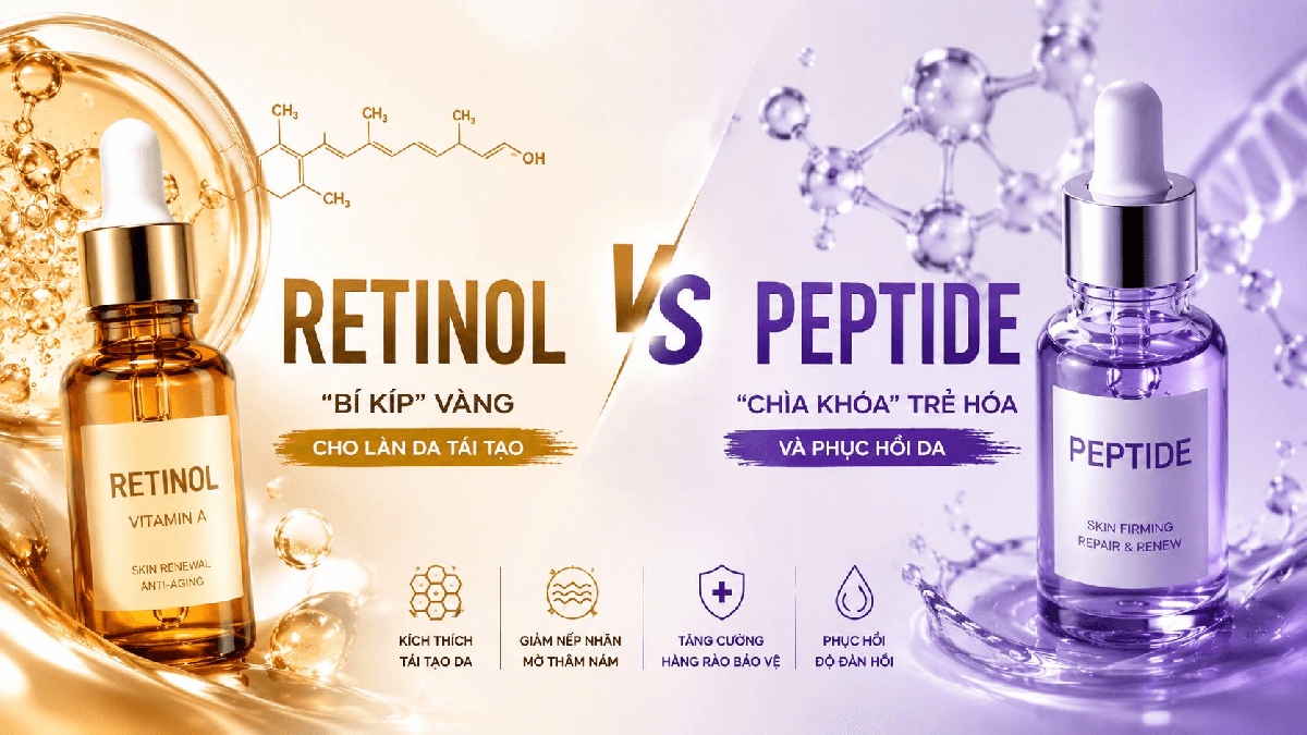 Peptide đang soán ngôi Retinol: Bước tiến mới của ngành làm đẹp hay chiêu marketing?