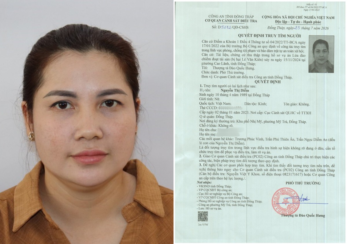 Công an truy tìm người tên Nguyễn Thị Diễm SN 1989