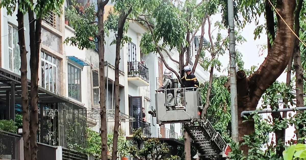 Cháy nhà ở Hà Nội, nghi có người mắc kẹt bên trong
