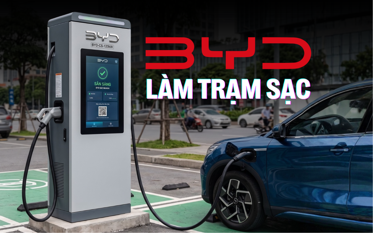 Trạm sạc BYD "lộ diện" tại Việt Nam: Không phải loại công suất siêu cao, mỗi lần chỉ sạc được 1 xe