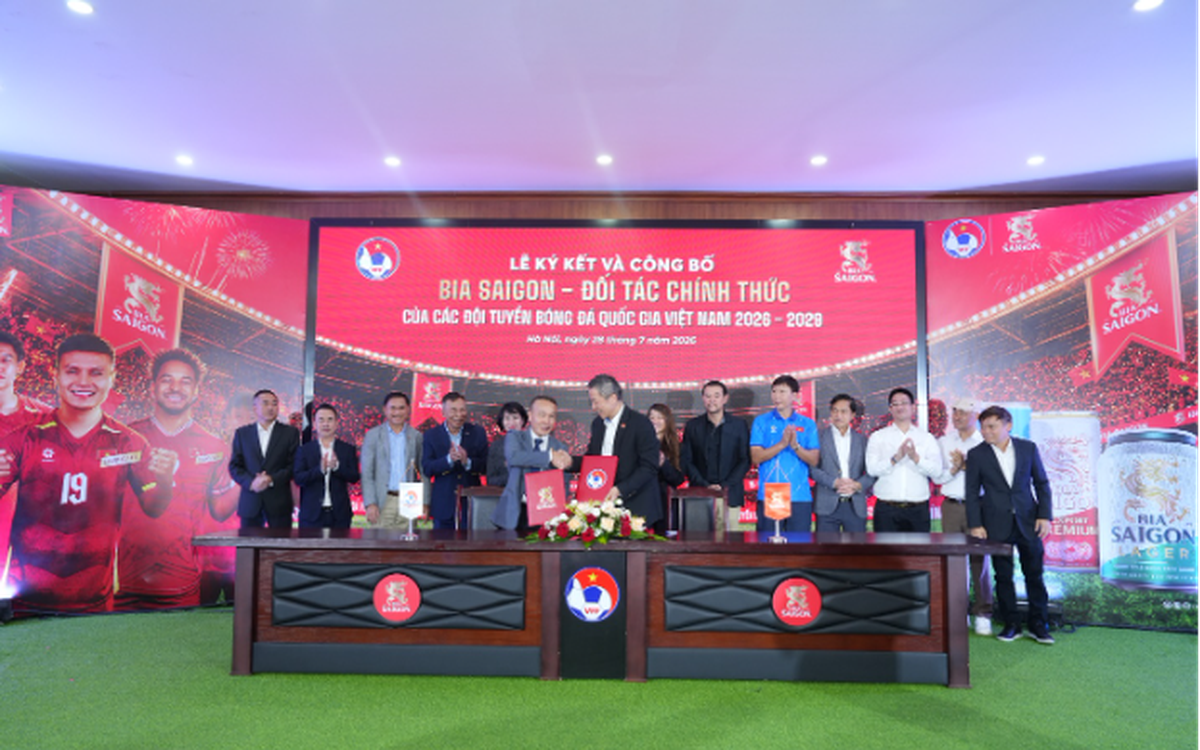 SABECO và VFF gia hạn hợp tác chiến lược, tiếp sức cho bóng đá Việt Nam giai đoạn 2026 - 2029