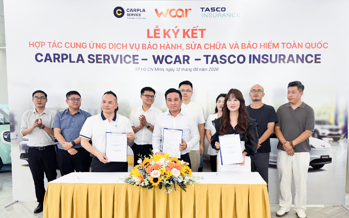 WCAR, Carpla Service và Tasco Insurance hợp tác xây dựng hệ sinh thái dịch vụ xe điện