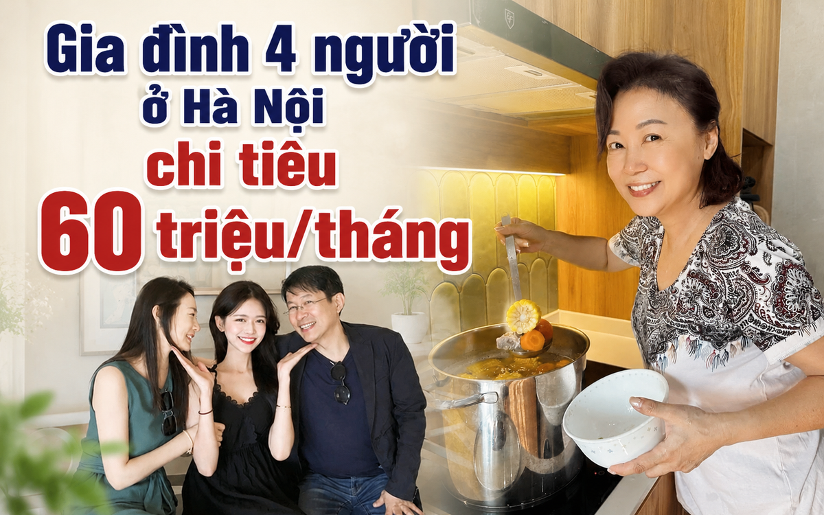 Gia đình 4 người ở Hà Nội có nhà riêng, 2 con học trường công vẫn tiêu gần 60 triệu/tháng: Nhìn bảng chi mới hiểu tiền đi đâu