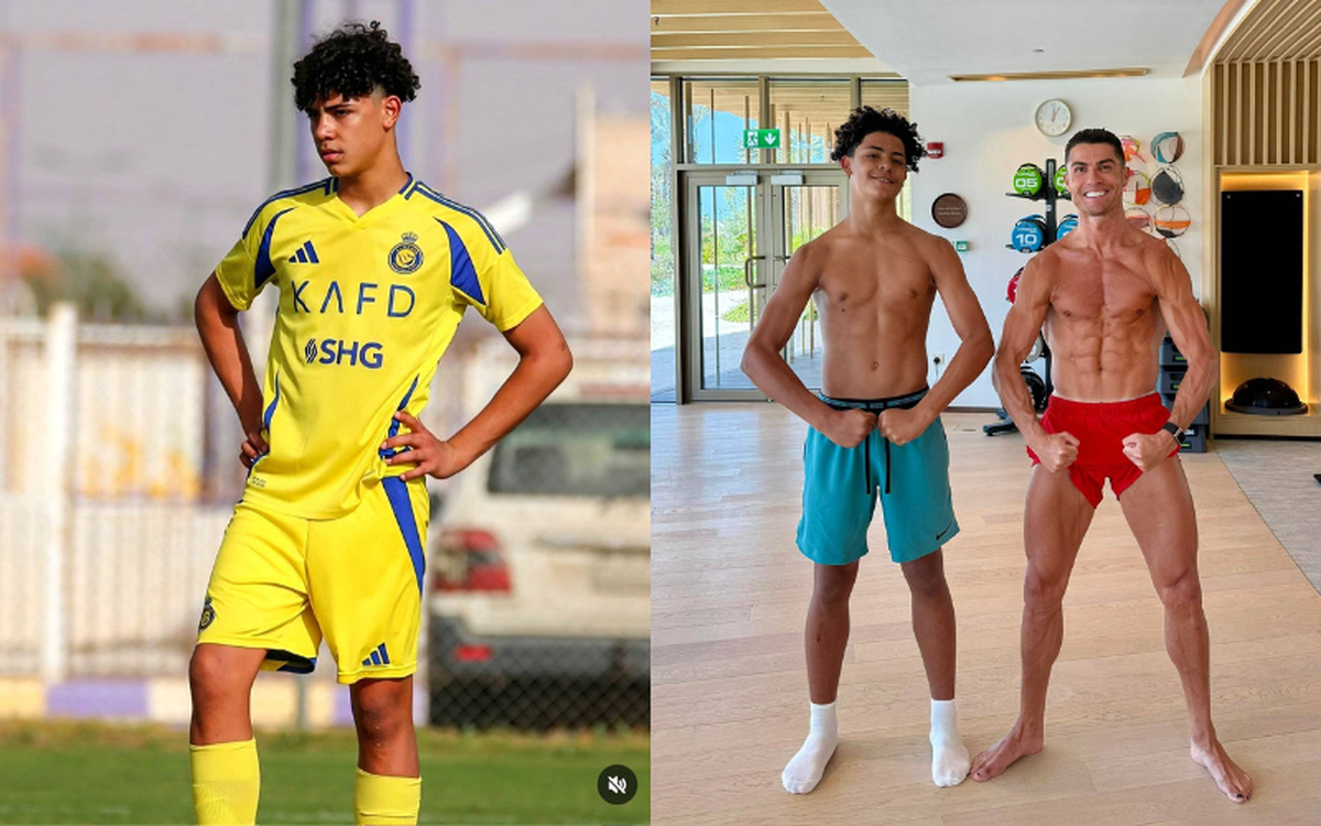 Con trai Ronaldo 16 tuổi cao 1m85, cơ bắp cuồn cuộn chẳng kém bố: Ngay từ nhỏ đã được tập đều 2 bộ môn