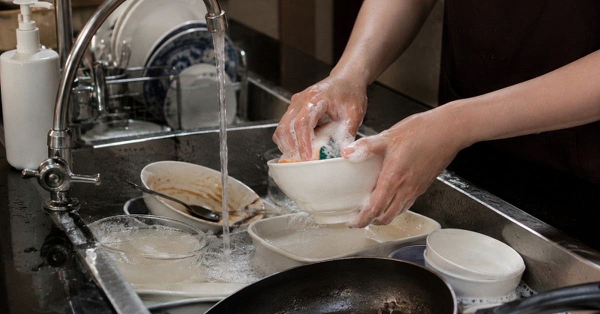5 kiểu rửa bát càng rửa càng bẩn