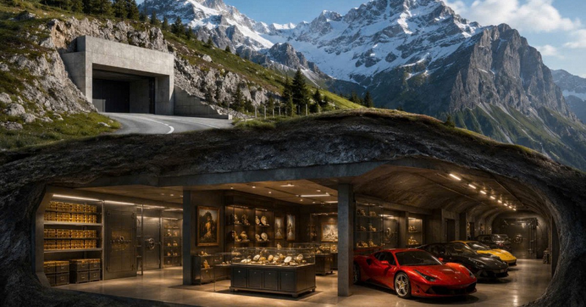 Không phải biệt thự hay két sắt, giới siêu giàu cất vàng, siêu xe Ferrari và trang sức tiền tỷ trong hầm sâu 100m giữa lòng núi