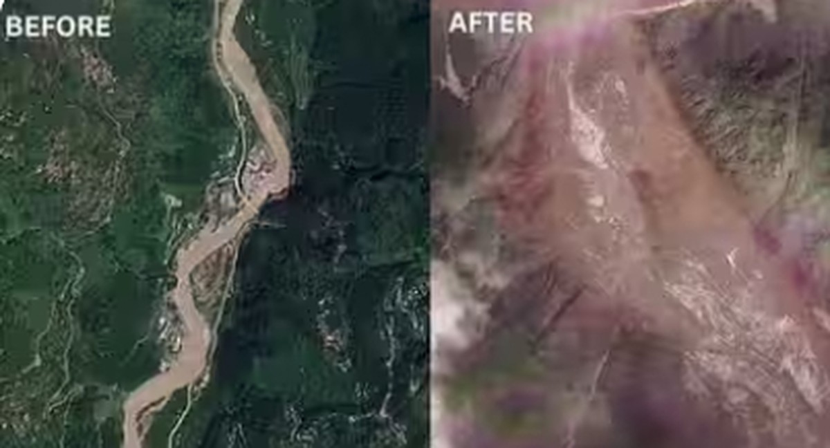 Số người chết vì lũ quét ở Nepal tăng lên gần 360, sườn núi như bị xẻ đôi sau vụ việc