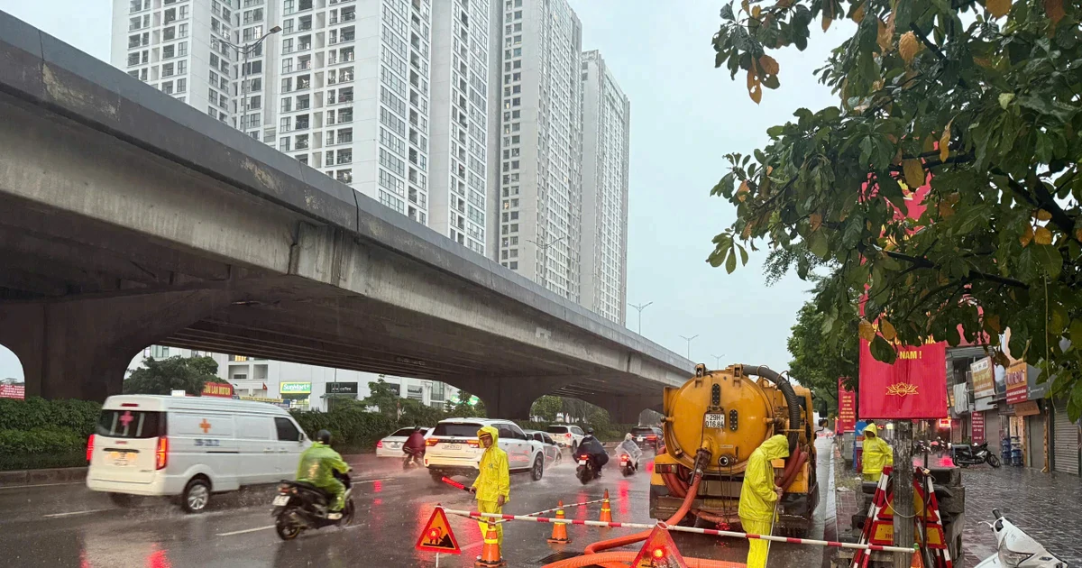 Hà Nội thông tin về các điểm úng ngập sau trận mưa lớn
