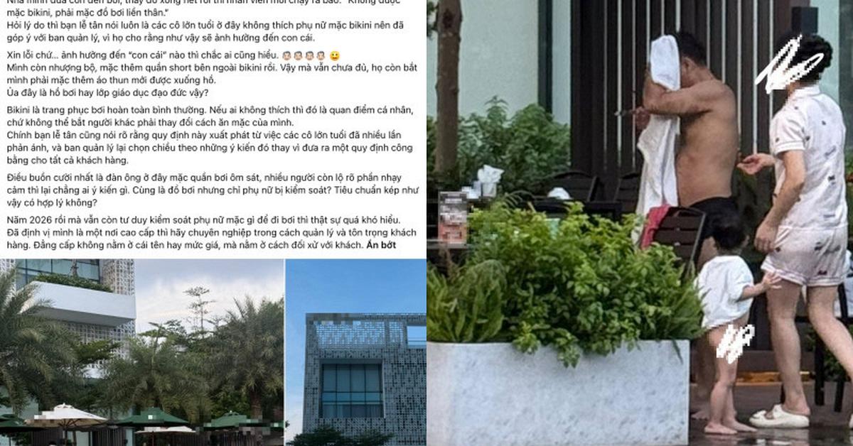 Xôn xao bài đăng về quy định ở một khách sạn nổi tiếng Hà Nội: "Không được mặc bikini xuống hồ bơi", dân mạng tranh cãi trái chiều