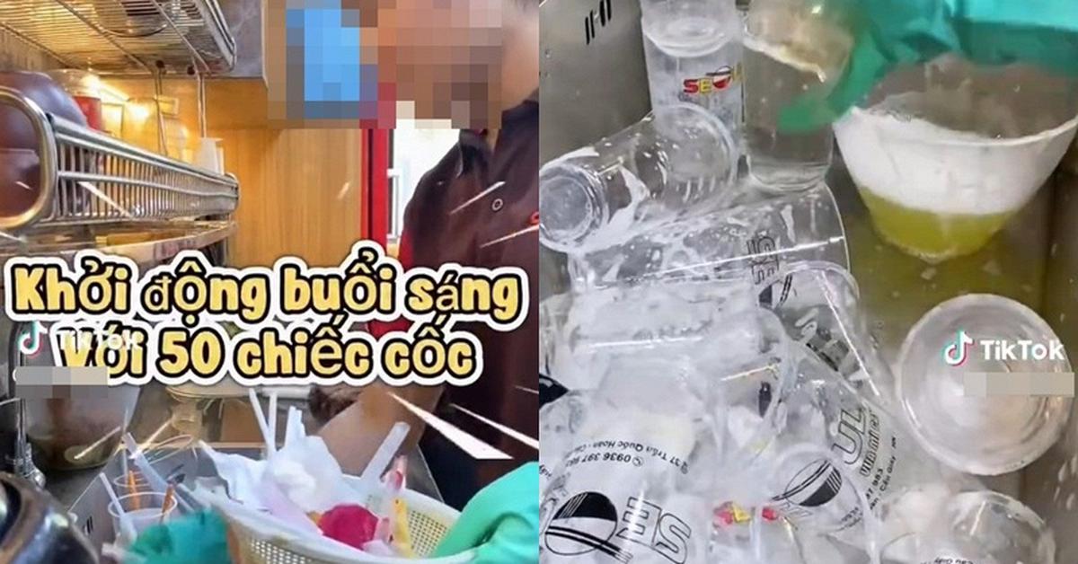 Nghi vấn nhân viên Mỳ cay SEOUL rửa lại cốc dùng 1 lần để tái sử dụng