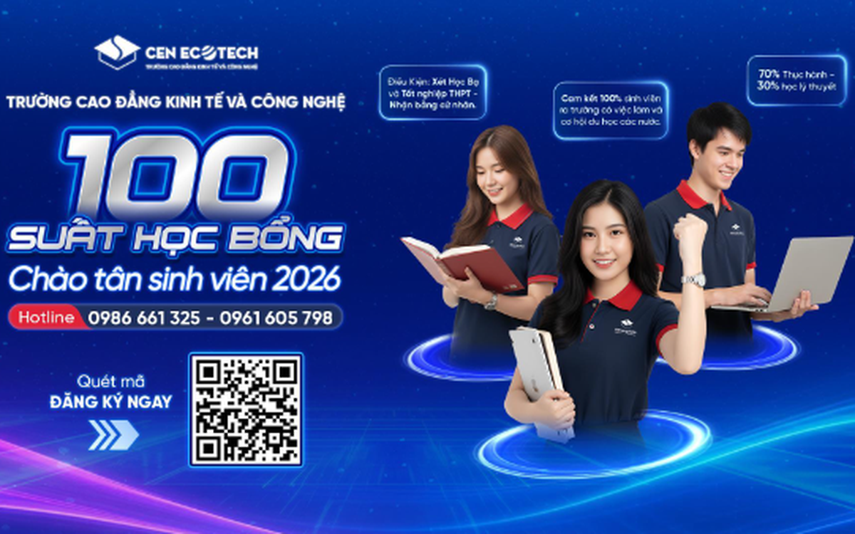 Cen Ecotech trao 100 suất học bổng, cơ hội việc làm ngay từ khi còn là sinh viên