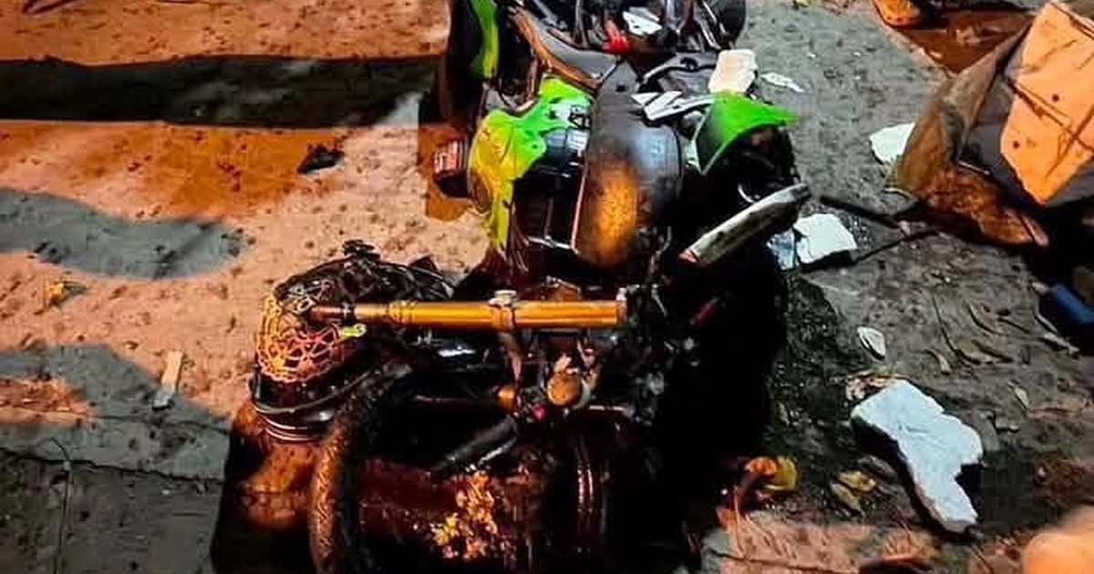 Biker “Út Lụi” tử nạn khi đang chạy xe phân khối lớn ở Nha Trang, chiếc Kawasaki hư hỏng nghiêm trọng