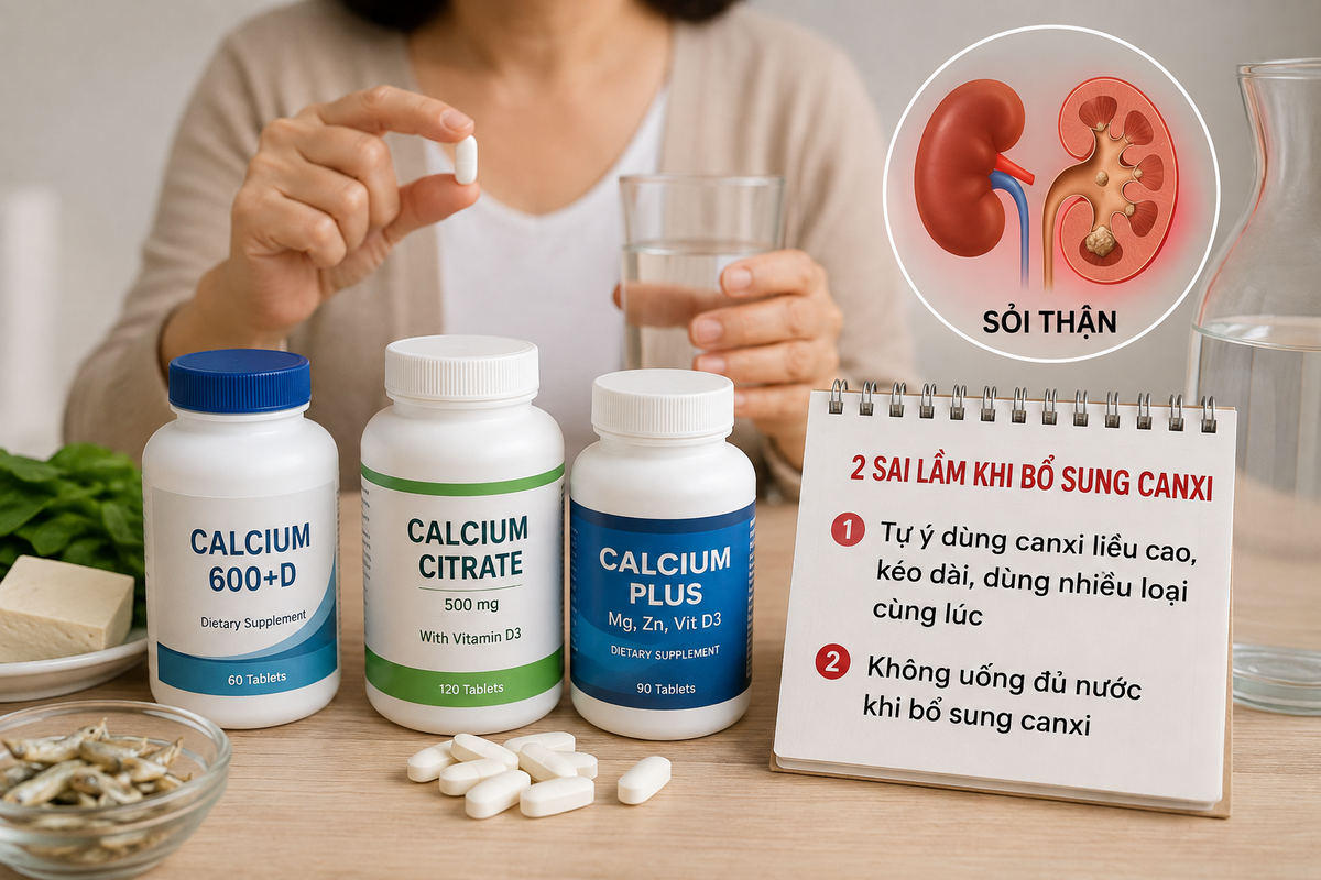 Tự uống 3 loại canxi/ngày, xương chưa khỏe đã phát hiện sỏi thận