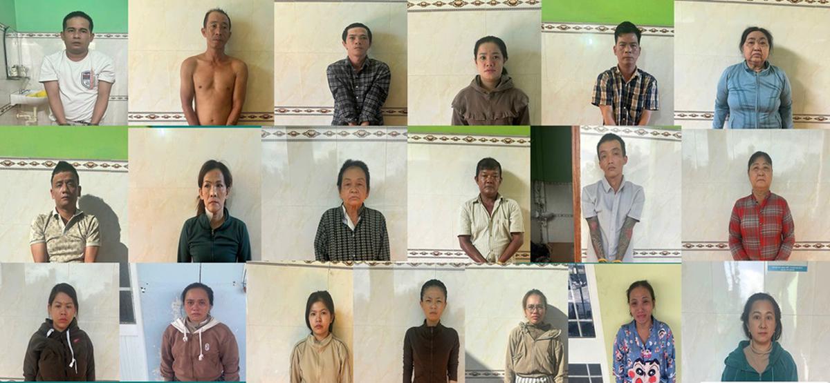 Bắt tạm giam Lê Thị Bích Phương và 11 người khác, thu giữ 116 triệu đồng, 17 xe máy
