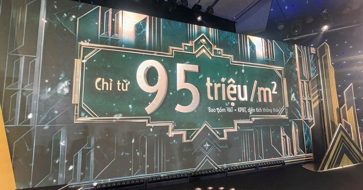Chỉ từ 95 triệu đồng/m2, một dự án bất động sản...