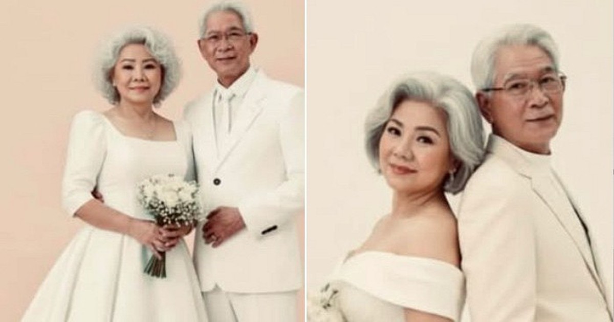 Nữ NSND rời phố thị về Thạch Thất sống, đăng ảnh 2 vợ chồng tóc bạc trắng: "45 năm"