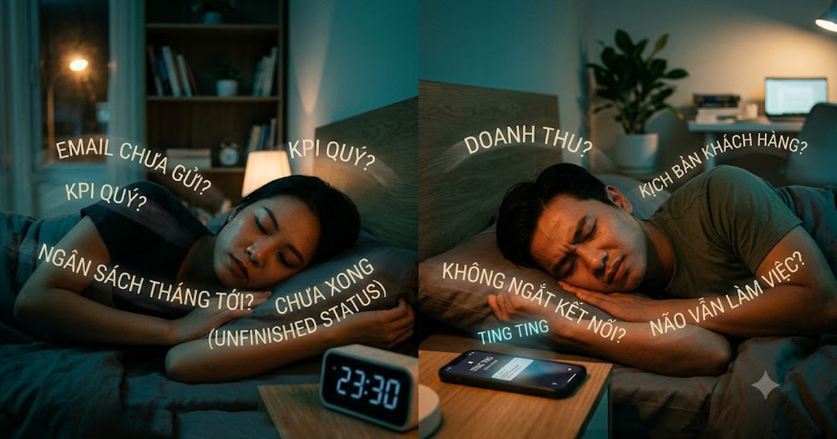 Lên giường ngủ nhưng đầu vẫn "chạy" KPI: Nỗi ám ảnh mang tên "việc chưa xong"