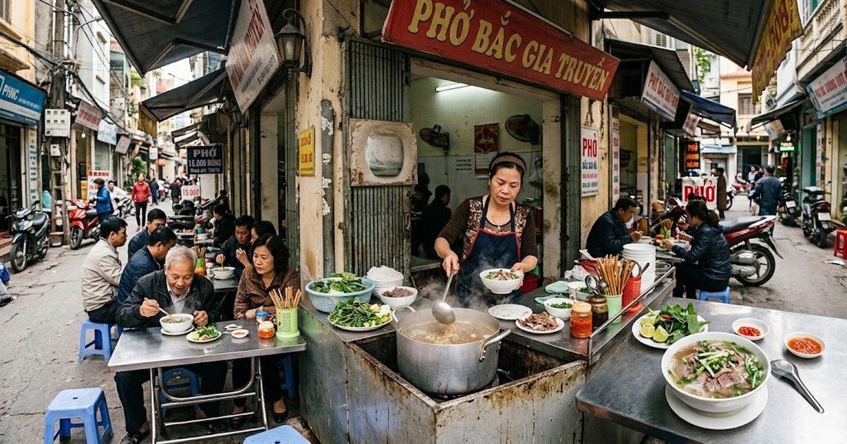 Những bát bún 10.000 đồng giữa chợ Hà Nội