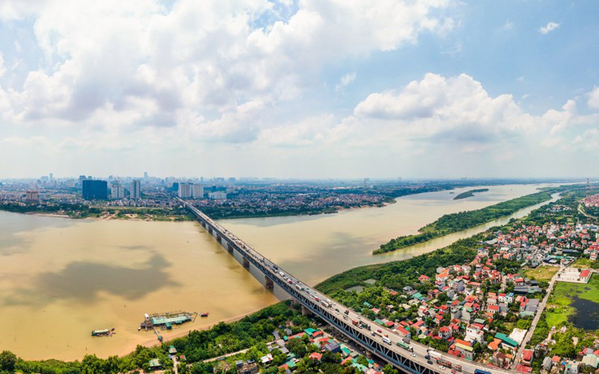 Toàn cảnh hai bờ sông Hồng trước quy hoạch trục đại lộ cảnh quan 11.400ha