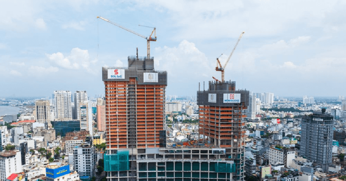 Tòa tháp đôi 235 m cao nhất Việt Nam tăng tốc thi công, đang lắp kính: Thương hiệu khách sạn xa xỉ bậc nhất thế giới lần đầu xuất hiện, dưới lòng đất có một điểm hiếm có