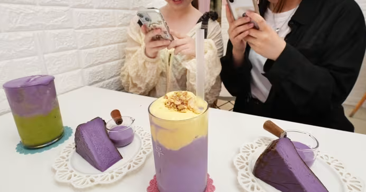 Không phải matcha, một nguyên liệu màu tím đang...