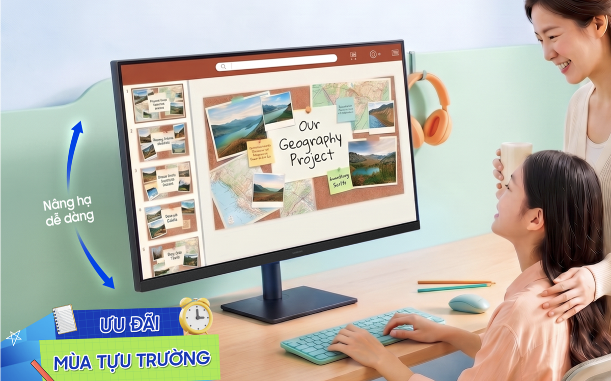 Đỡ mỏi mắt và cực thoải mái, giới trẻ vừa học vừa chill trên màn hình máy tính thế nào