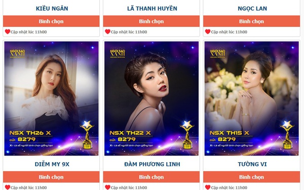Cuộc cạnh tranh kịch liệt của Diễm My 9x và Tường Vi tại hạng mục giải thưởng “Nữ diễn viên Việt Nam được yêu thích nhất” ở Ngôi sao xanh 2020 Cuộc cạnh tranh kịch liệt của Diễm My 9x và Tường Vi tại hạng mục giải thưởng “Nữ diễn viên Việt Nam được yêu thích nhất” ở Ngôi sao xanh 2020
