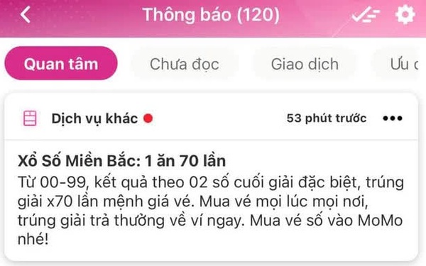 Momo bất ngờ tung dịch vụ "Đặt 1 ăn 70", kết quả tính theo hai số cuối giải đặc biệt Xổ số miền Bắc