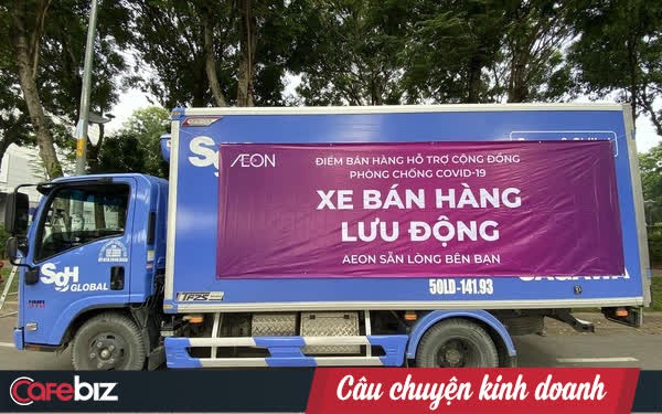 Khi Bách Hóa Xanh giải trình việc tăng giá, AEON tuyên bố đã dự trữ thực phẩm gấp 3-7 lần để bình ổn giá, tổ chức đội xe lưu động bán hàng khắp Sài Gòn