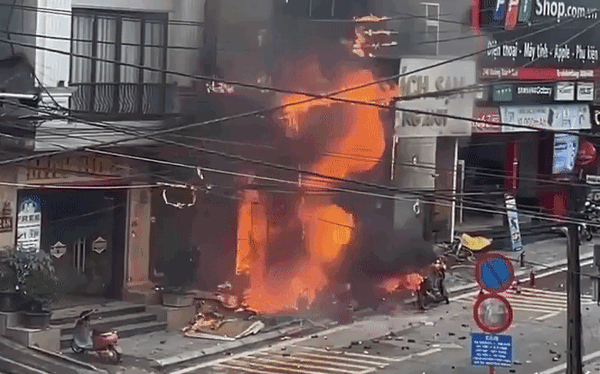 Cửa hàng gas thời điểm xảy ra vụ cháy. Cửa hàng gas thời điểm xảy ra vụ cháy.