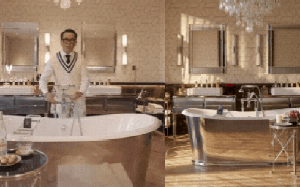 Relax in the tub, listen to music, drink champagne…