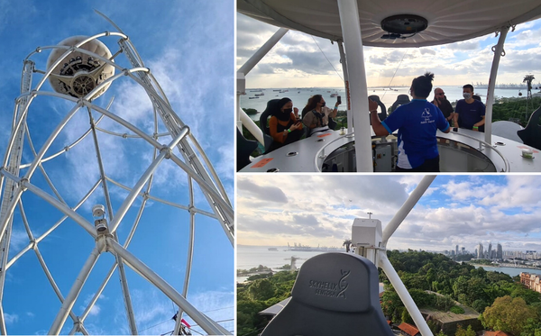 Đài quan sát kiêm nhà hàng cao 35m tên SkyHelix Sentosa vừa được STB giới thiệu trong chiến dịch SingapoReimagine.