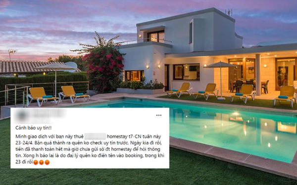Renting a villa of tens of millions of VND for 2 weekends, customers were surprised to receive a cancellation notice right next to the trip, the deposit is still “hidden”