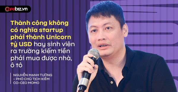 MoMo Co-CEO Nguyen Manh Tuong tells a self-deprecating story of his childhood: I prepared for the GRE exam to go to the US for 3 months, my friends practiced for 1 month, they also accepted me when playing chess