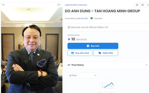 NFT image of President Tan Hoang Minh is sold at a higher price than Trinh Van Quyet’s NFT