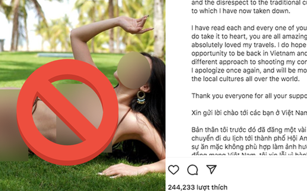 After apologizing on Facebook, the female tourist boldly went to Instagram to post another sexy photo, also taken at… Hoi An?