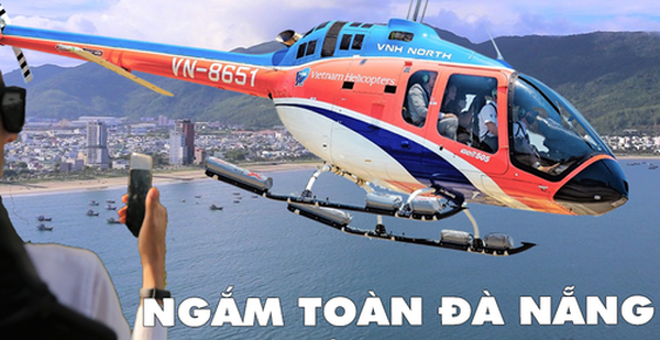 Visitors are excited to experience Da Nang for the first time from a helicopter
