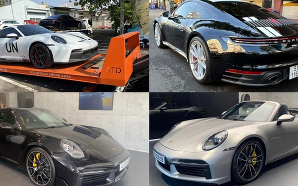 Bộ tứ Porsche 911 được ông Đặng Lê Nguyên Vũ sắm từ đầu năm: Đều là xe thế hệ mới, có chiếc độc nhất Việt Nam