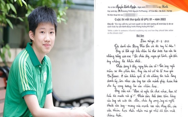 The male student who won the first prize at UPU 51 transformed into the wind to send to the famous musician Dang Thai Son