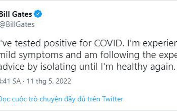 Bill Gates is positive for COVID-19, is in isolation, but is still optimistic because he has been vaccinated and ‘has the Internet’