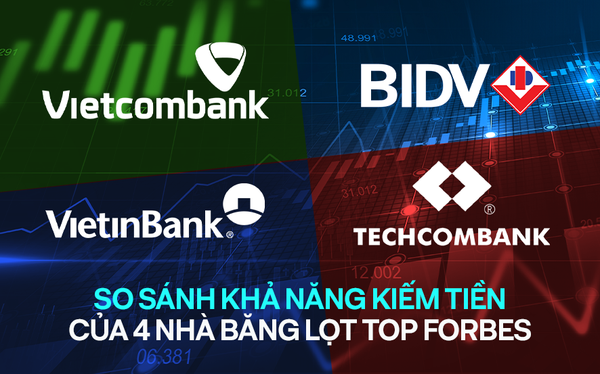  Vietcombank, VietinBank, BIDV và Techcombank