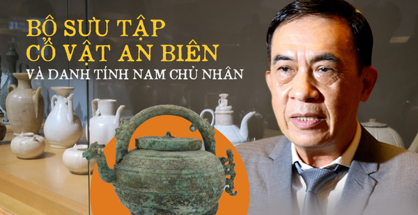Portrait of the only male owner in Hai Phong owning 9 national treasures made from white glazed ceramics of the Ly dynasty, reaching the pinnacle of the art of making.